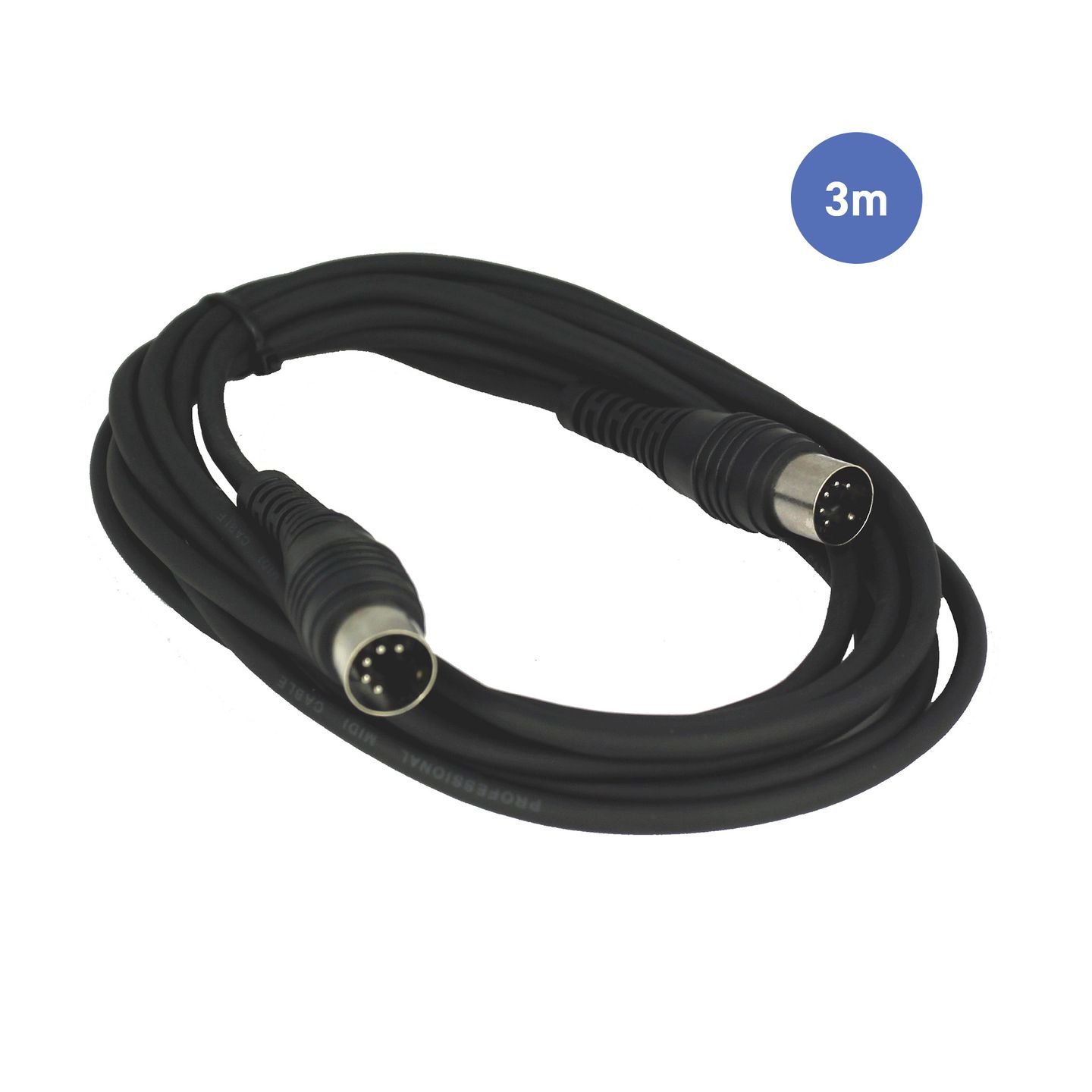 Câble 3m - MIDI DIN 5 PIN Mâle - MIDI DIN 5 PIN Mâle