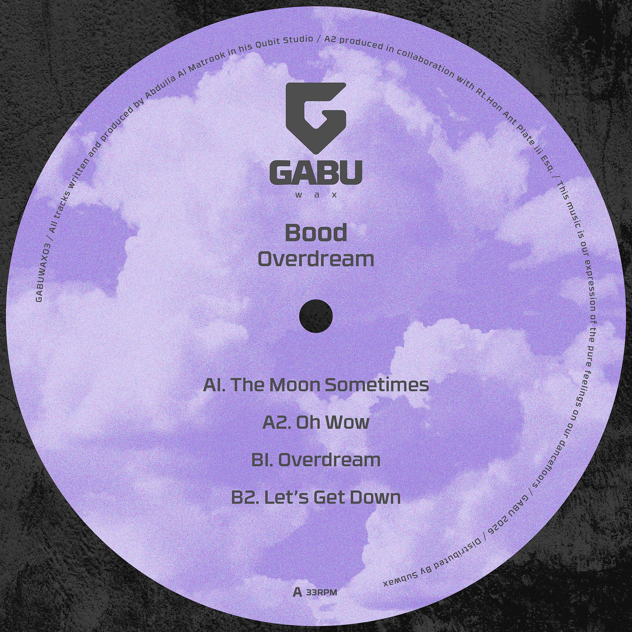 Bood - Overdream | Gabu (GABUWAX03)
