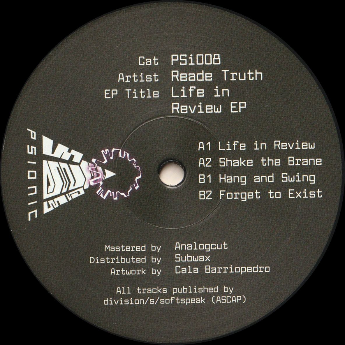 Reade Truth - Life In Review EP | Psionic (PSi008) - main