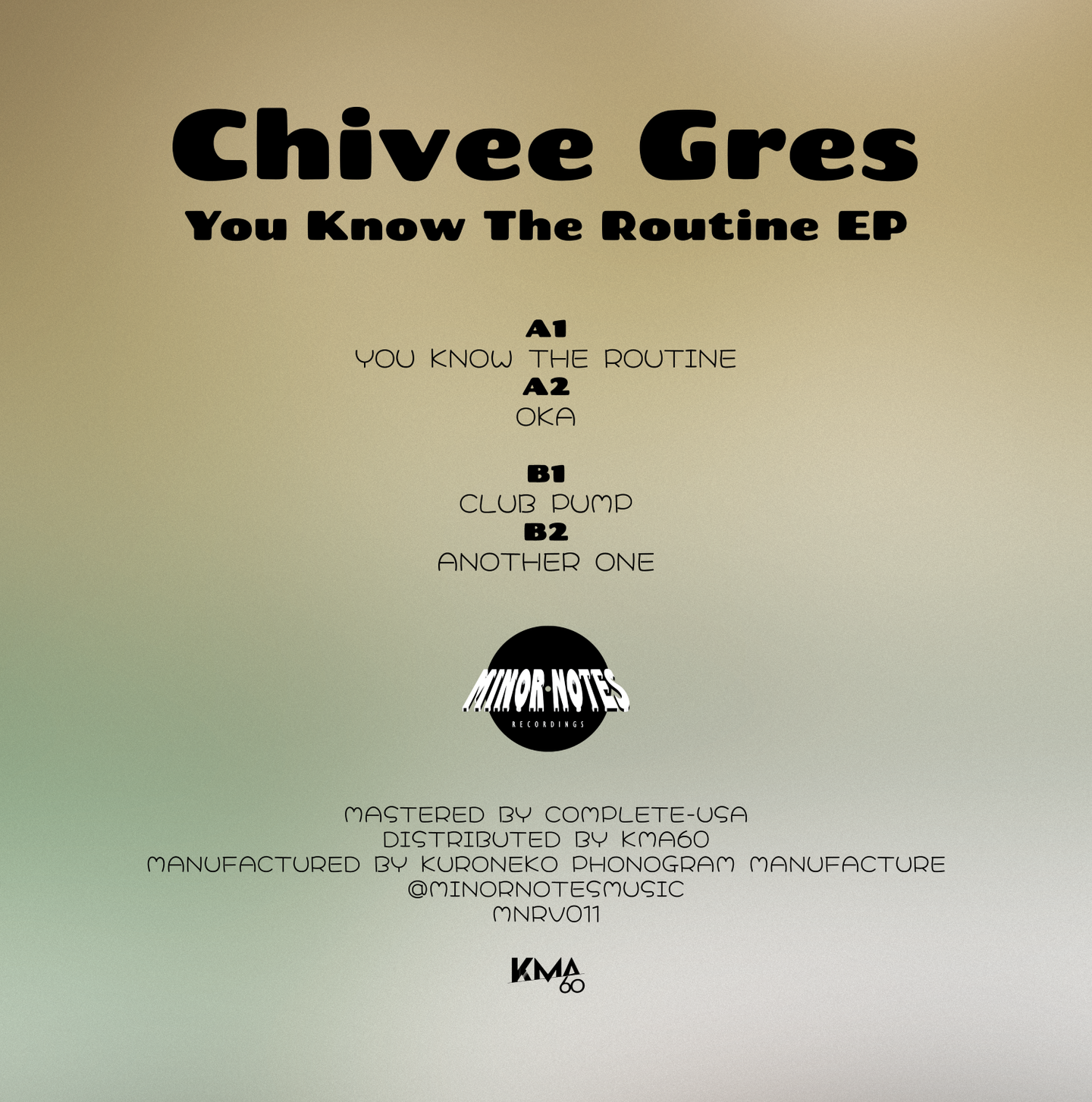 Chivee Gres - You Know The Routine EP | Minor Notes Recordings (MNRV011) - 2 Chivee Gres - You Know The Routine EP | Minor Notes Recordings (MNRV011) - 2