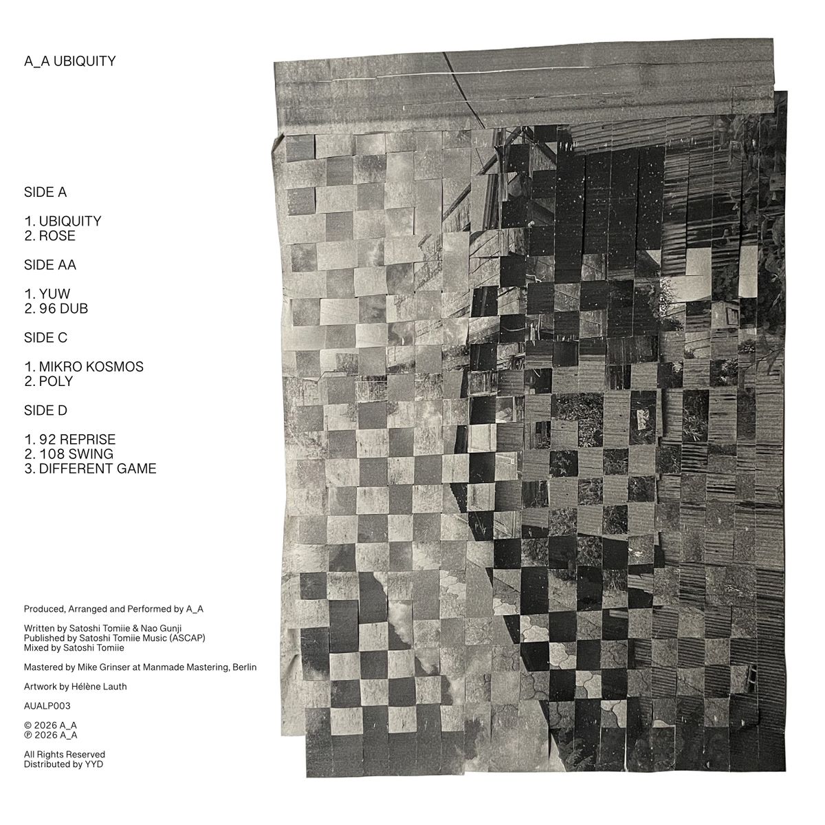 A_A (aka Satoshi Tomiie & Nao Gunji) - Ubiquity | A_A (AUALP003) - 2 A_A (aka Satoshi Tomiie & Nao Gunji) - Ubiquity | A_A (AUALP003) - 2