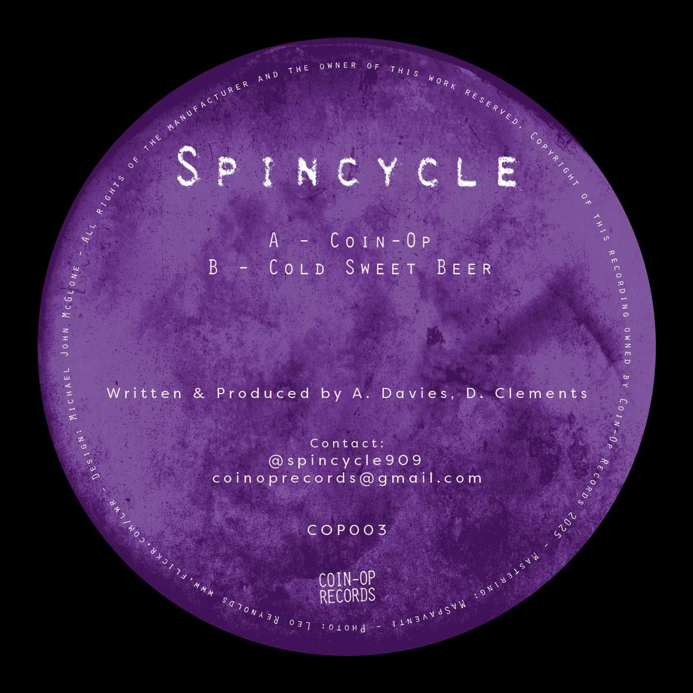 Spincycle - Coin-Op / Cold Sweet Beer | Coin-Op Records (COP003) - main Spincycle - Coin-Op / Cold Sweet Beer | Coin-Op Records (COP003) - main