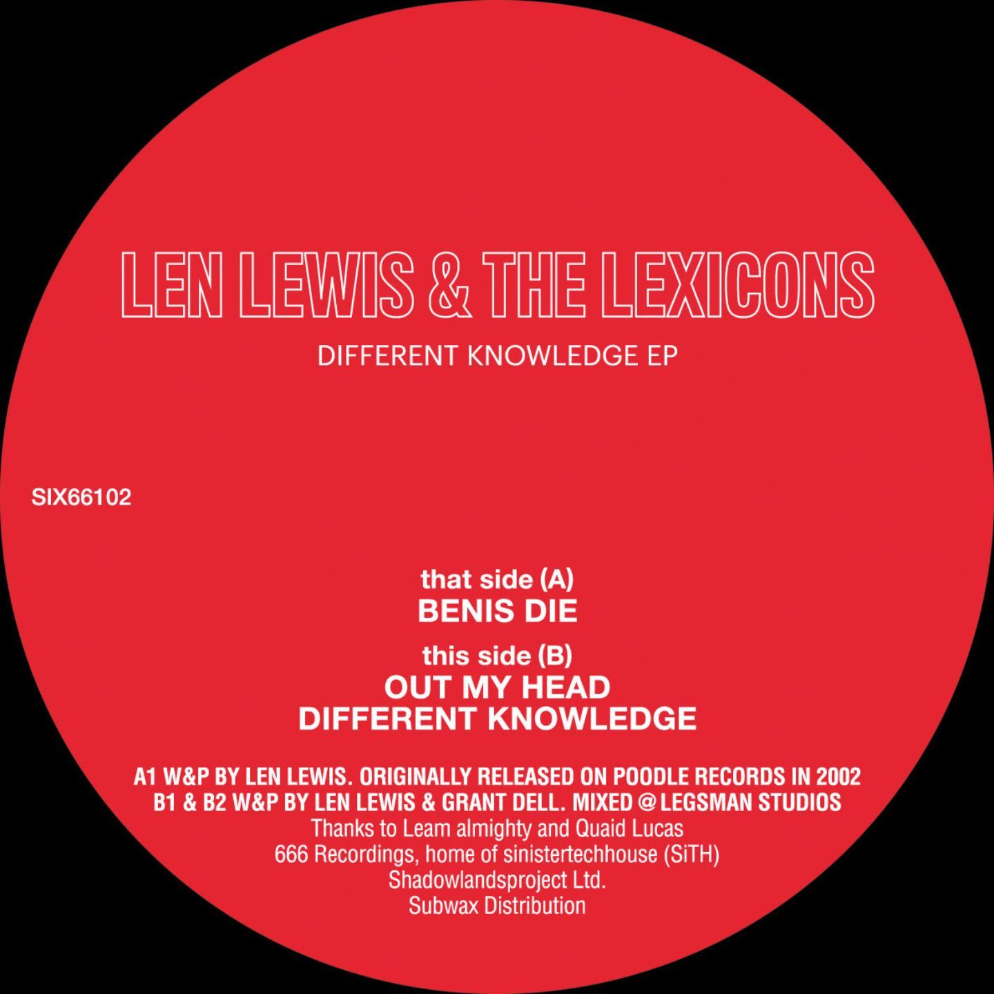 Len Lewis & The Lexicons - Different Knowledge EP | 666 Recordings (SIX66102) - main Len Lewis & The Lexicons - Different Knowledge EP | 666 Recordings (SIX66102) - main