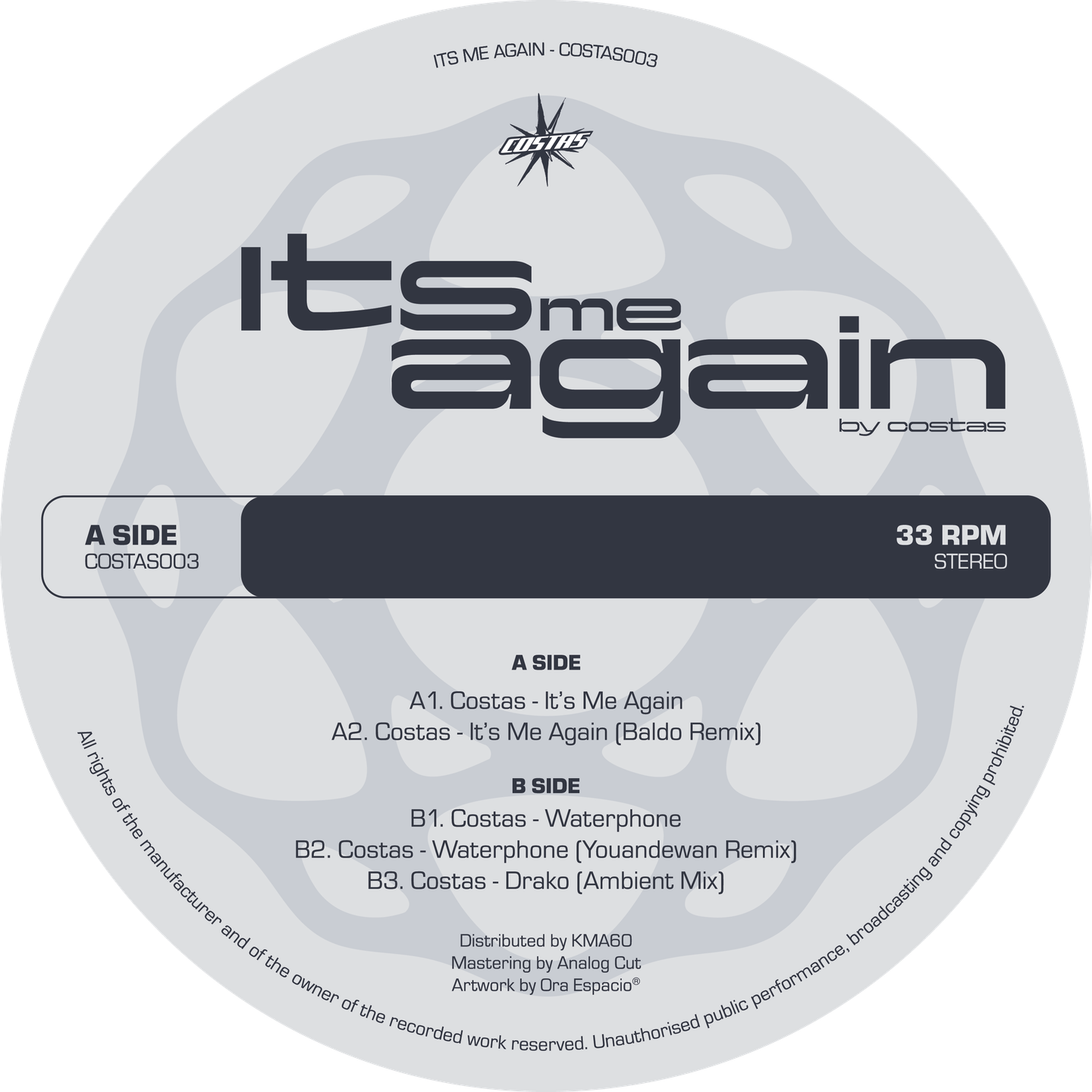 Costas & Baldo & Youandewan - It’s Me Again EP | Costas Music (COSTAS003) - main Costas & Baldo & Youandewan - It’s Me Again EP | Costas Music (COSTAS003) - main