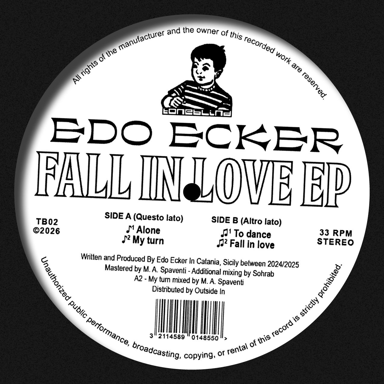 Edo Ecker - Fall In Love E.P | Toneblind (TB02) - main Edo Ecker - Fall In Love E.P | Toneblind (TB02) - main