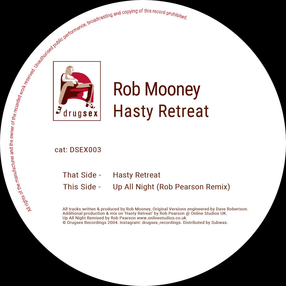 Rob Mooney - Hasty Retreat | Drugsex (DSEX003)