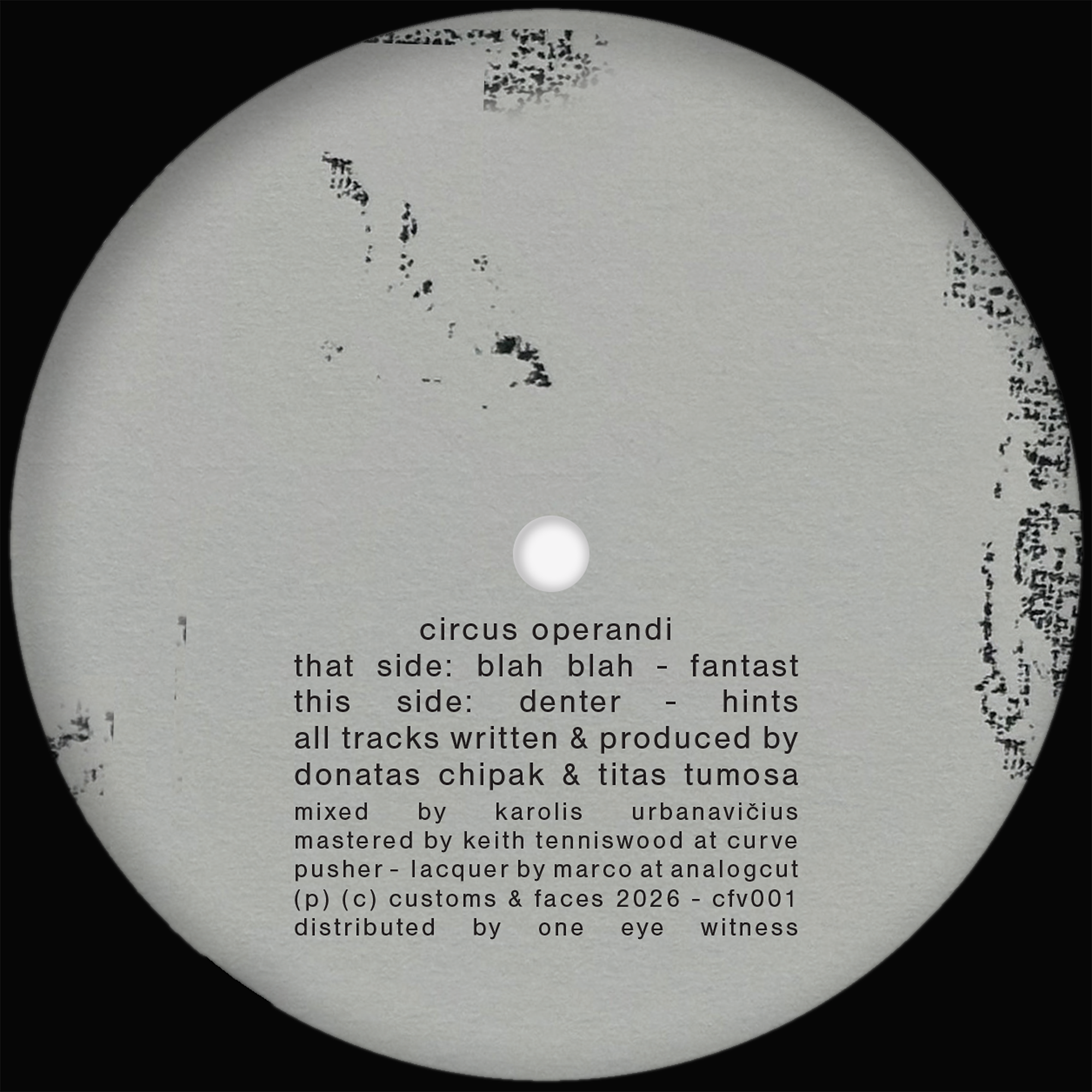 Circus Operandi - CFV001 | Customs & Faces (CFV001)