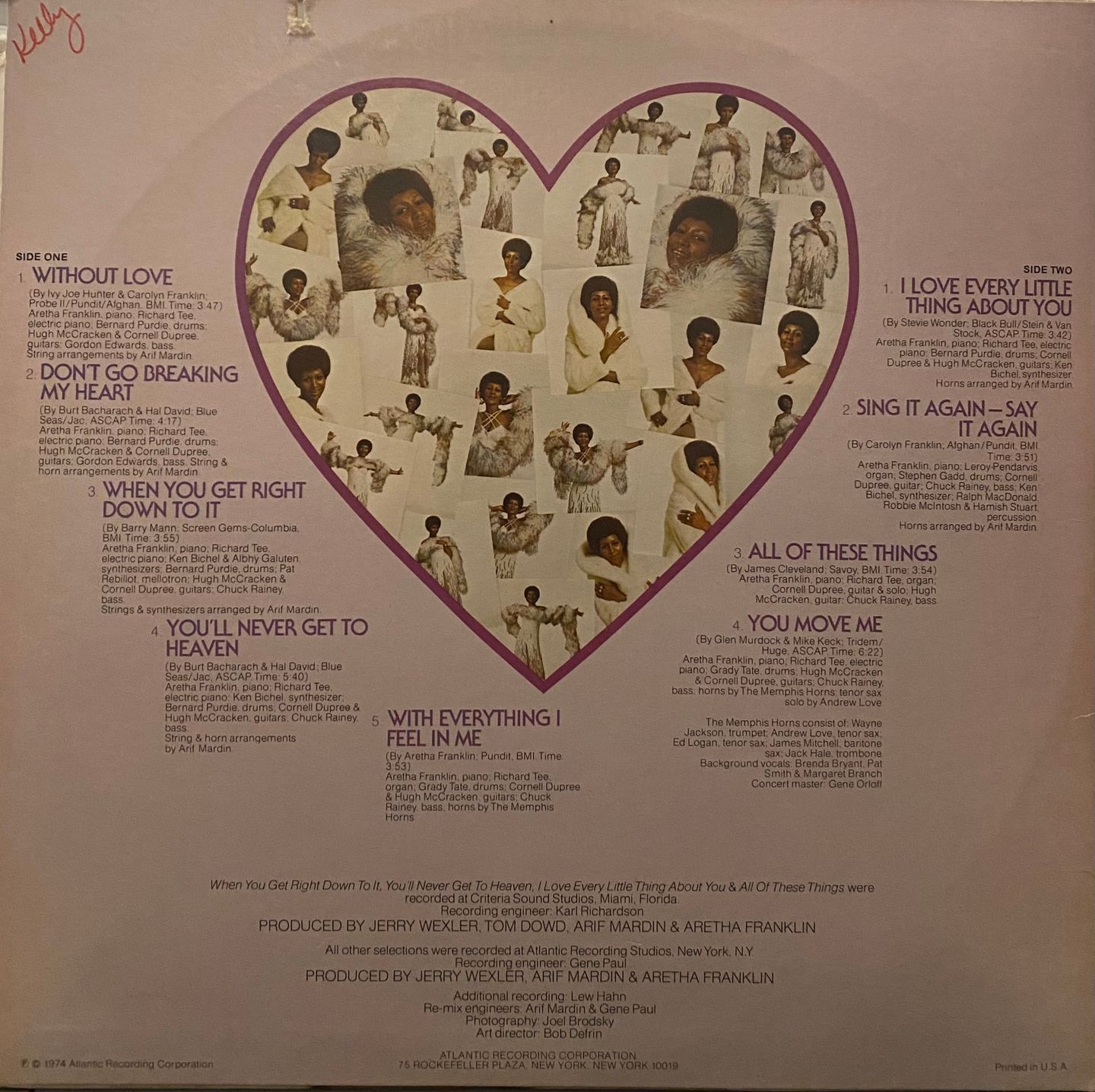 Aretha Franklin - With Everything I Feel In Me | Atlantic (SD 18116) - 2