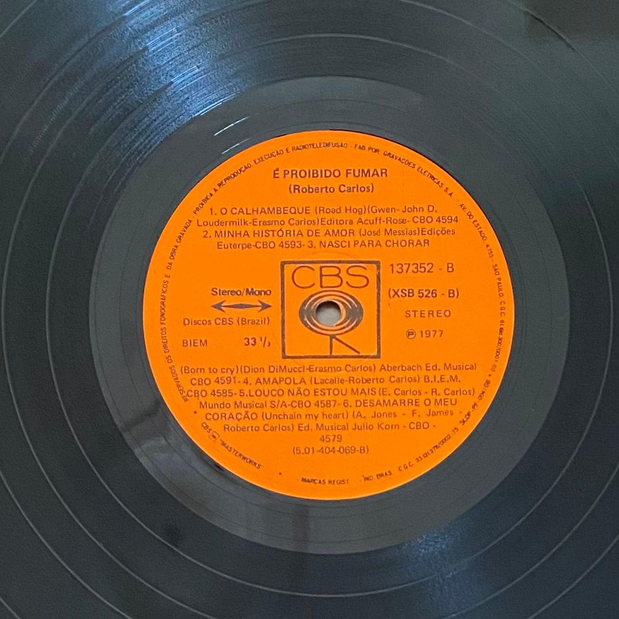 Roberto Carlos - É Proibido Fumar | CBS (137352) - 4 Roberto Carlos - É Proibido Fumar | CBS (137352) - 4