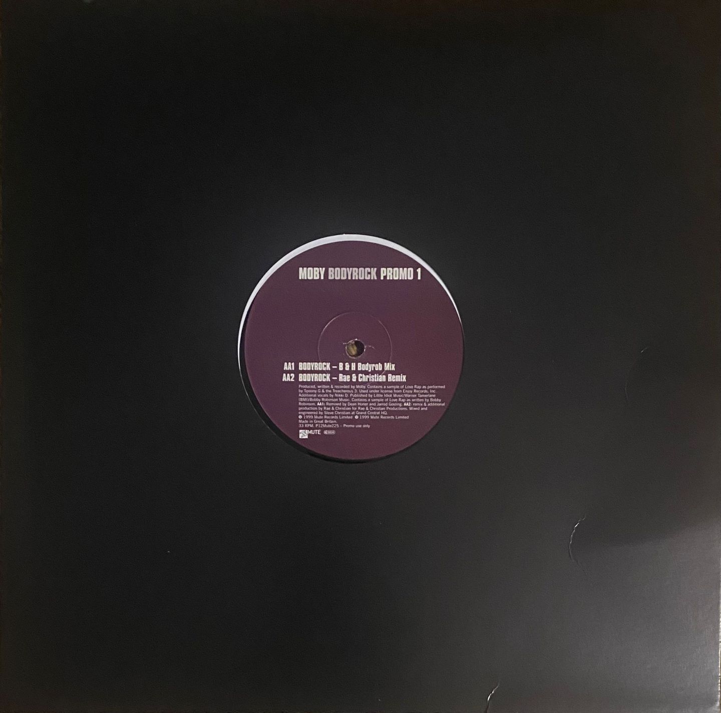 Moby - Bodyrock (Promo 1) | Mute (P12Mute225) - 2