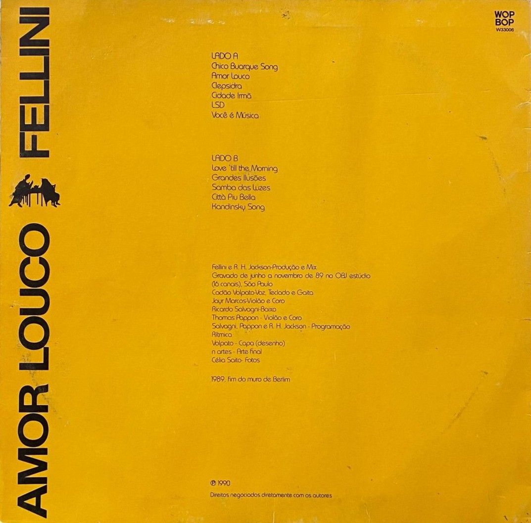 Fellini - Amor Louco | Wop Bop (W33006) - 2