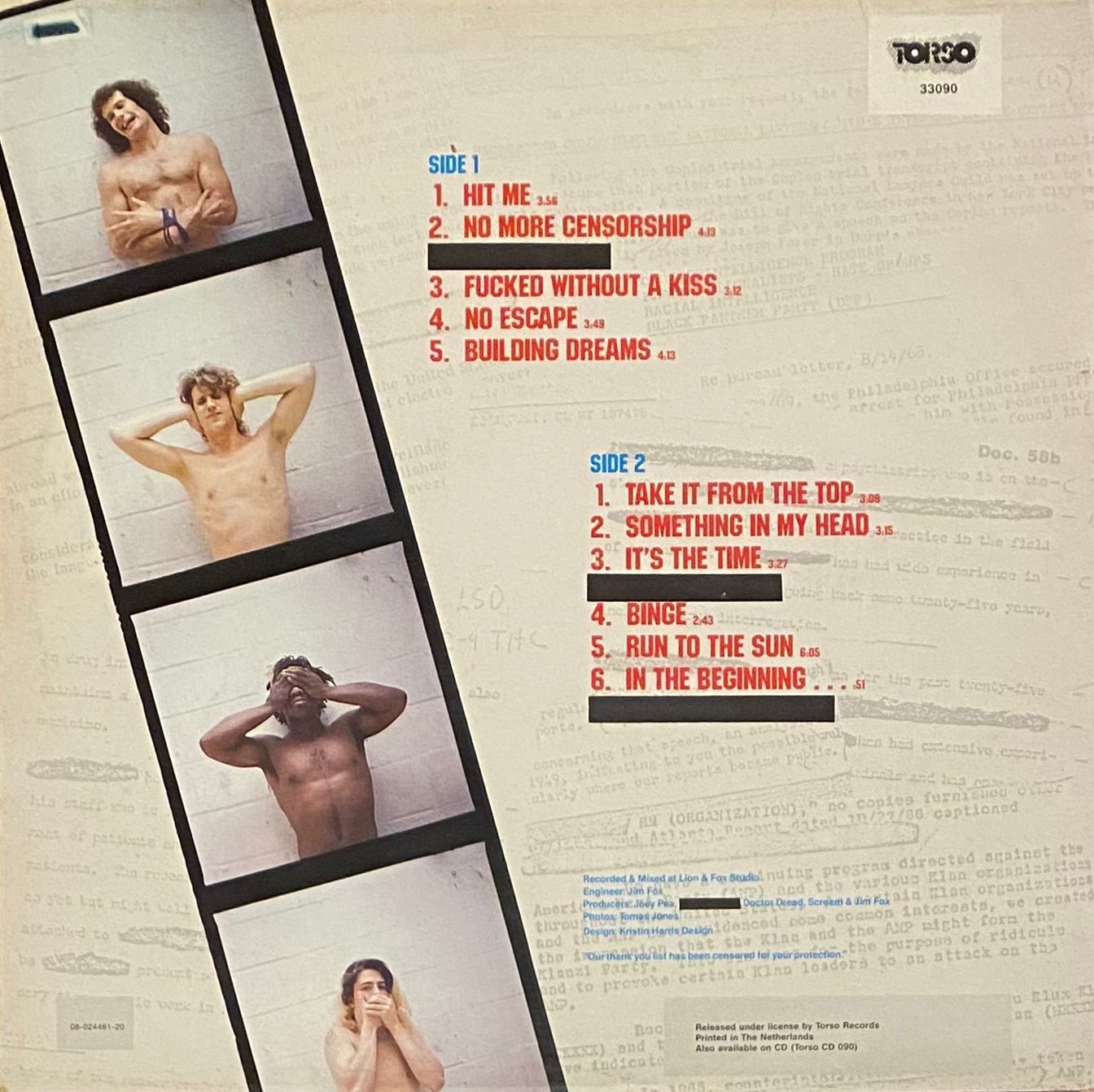 Scream - No More Censorship | Torso (TORSO 33090) - 2