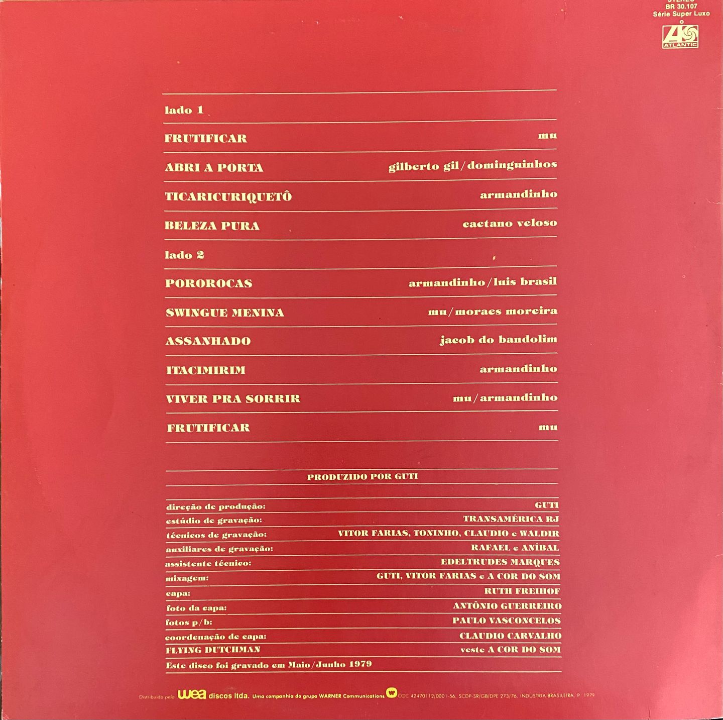 A Cor Do Som - Frutificar | Atlantic (BR 30.107) - 2