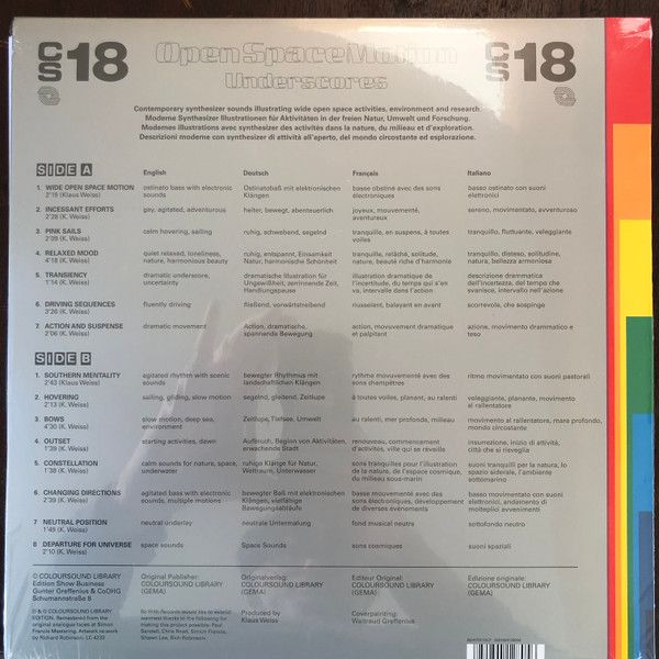 Klaus Weiss - Open Space Motion: Underscores | Be With Records (BEWITH114LP) - 2