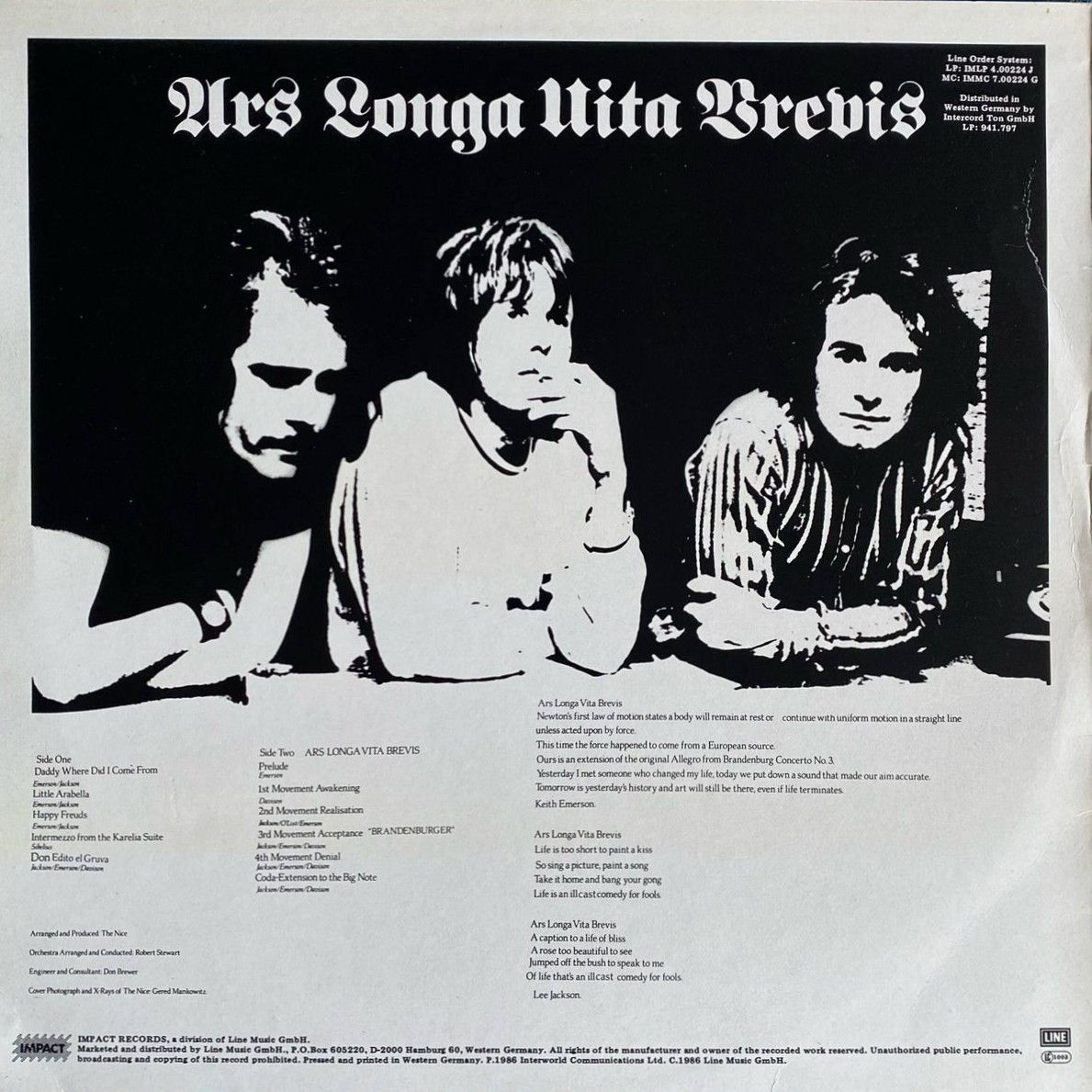 The Nice - Ars Longa Vita Brevis | Impact (IMLP4.00224 J) - 2