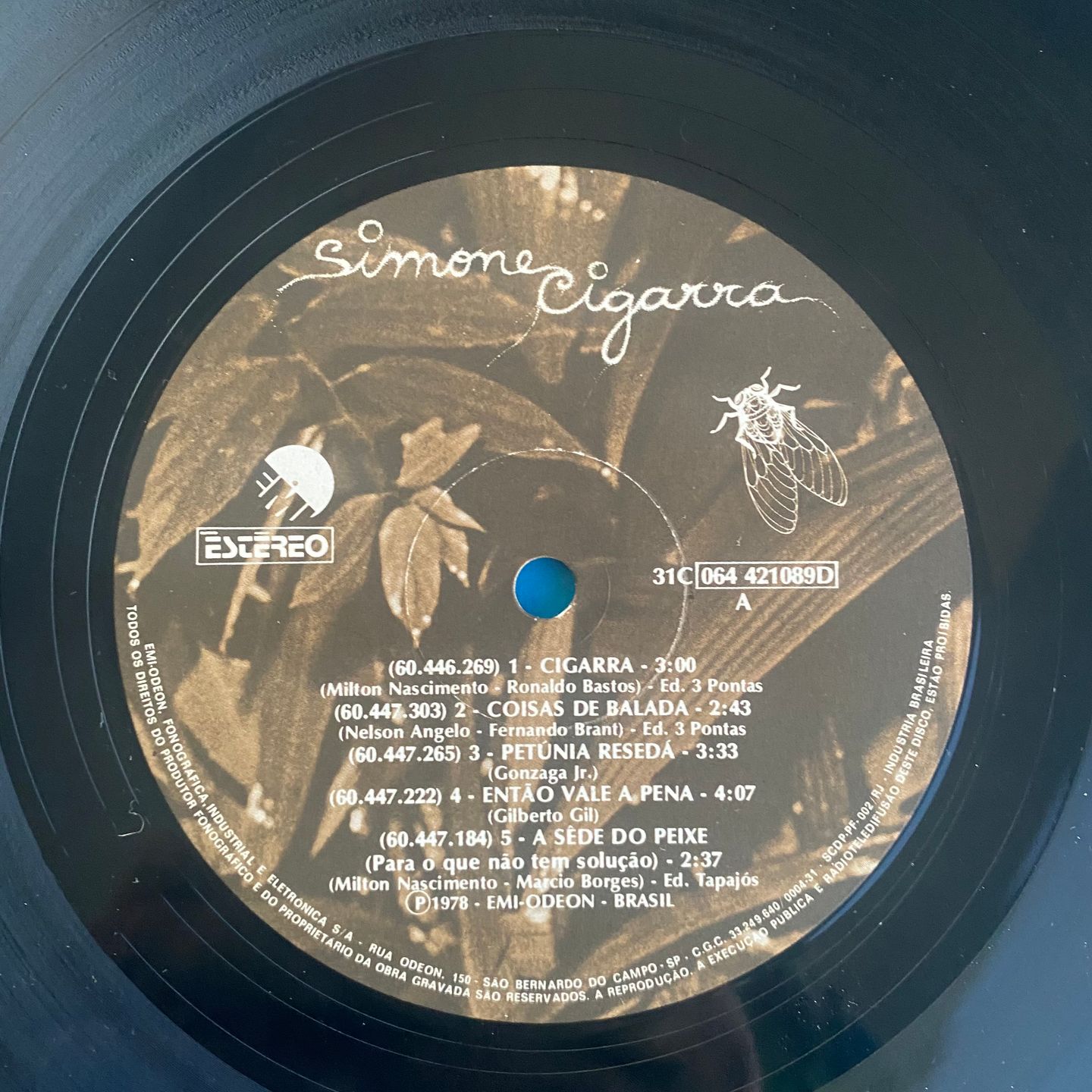 Simone - Cigarra | EMI (31C 064 421089D) - 3