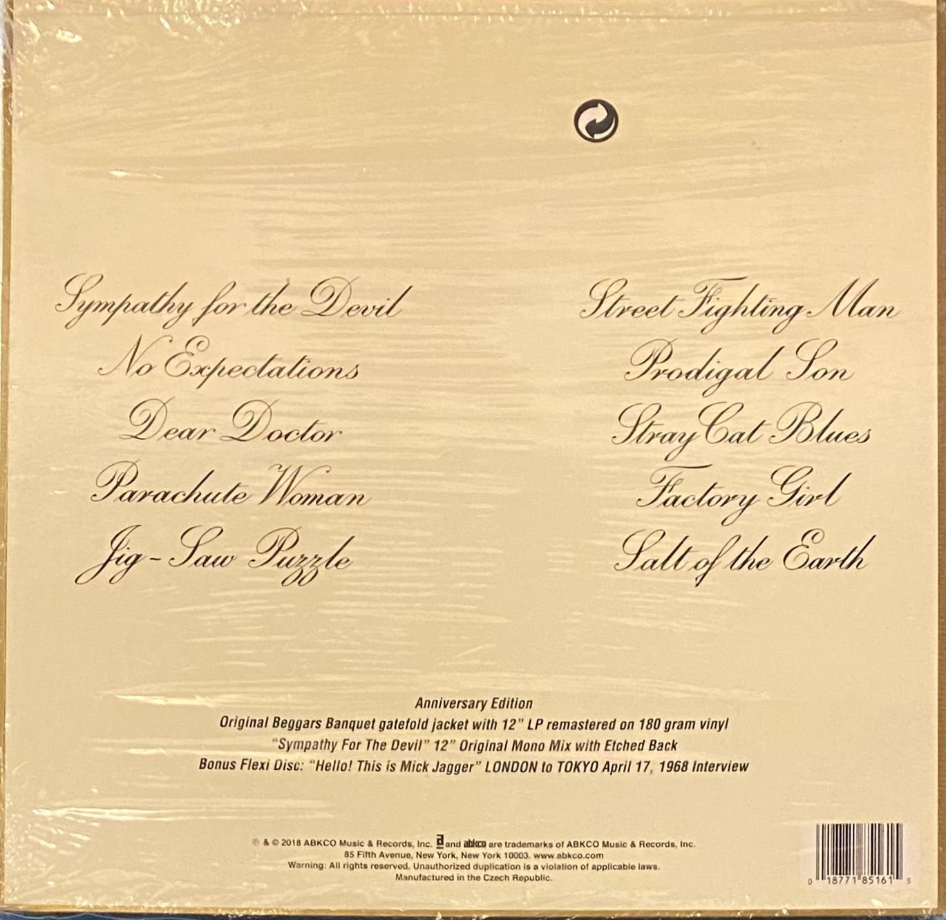 The Rolling Stones - Beggars Banquet | ABKCO (000187 7185161 5) - 2