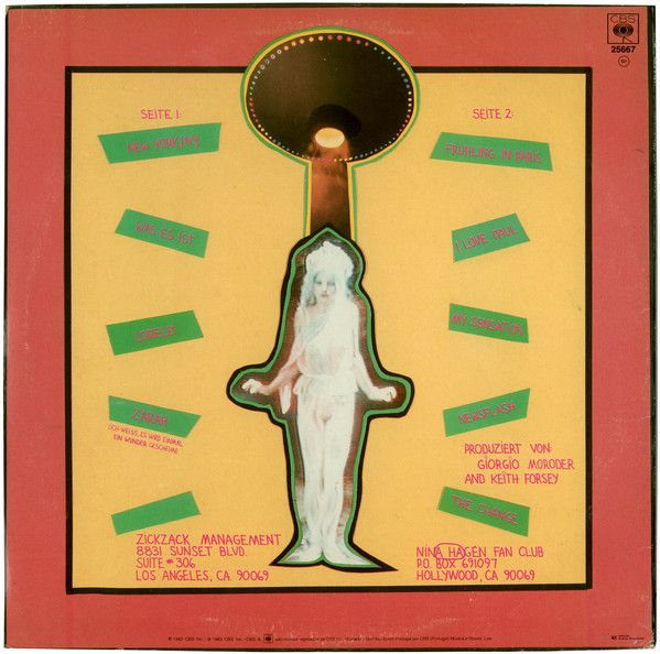 Nina Hagen - Angstlos | CBS (25667) - 2