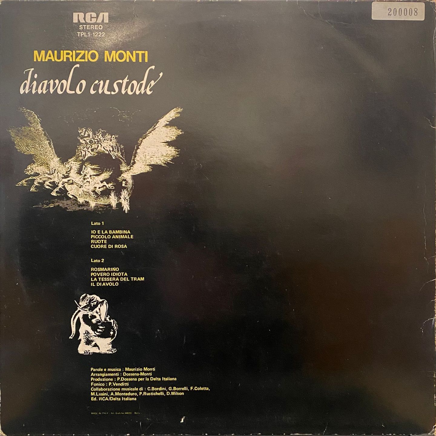 Maurizio Monti - Diavolo Custode | RCA (TPL1-1222) - 2