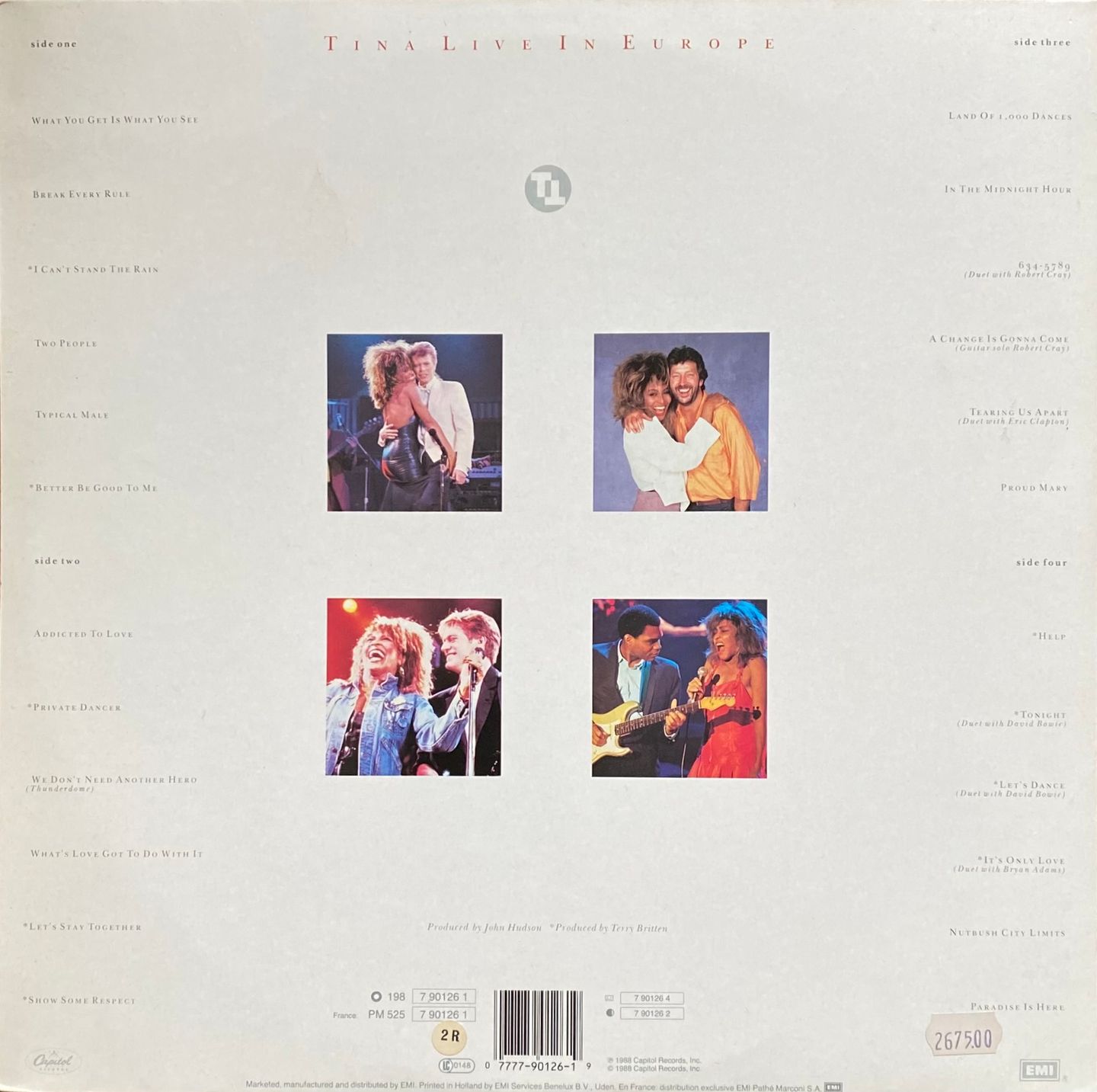 Tina Turner - Tina Live In Europe | Capitol Records (7 90126 1) - 2 Tina Turner - Tina Live In Europe | Capitol Records (7 90126 1) - 2