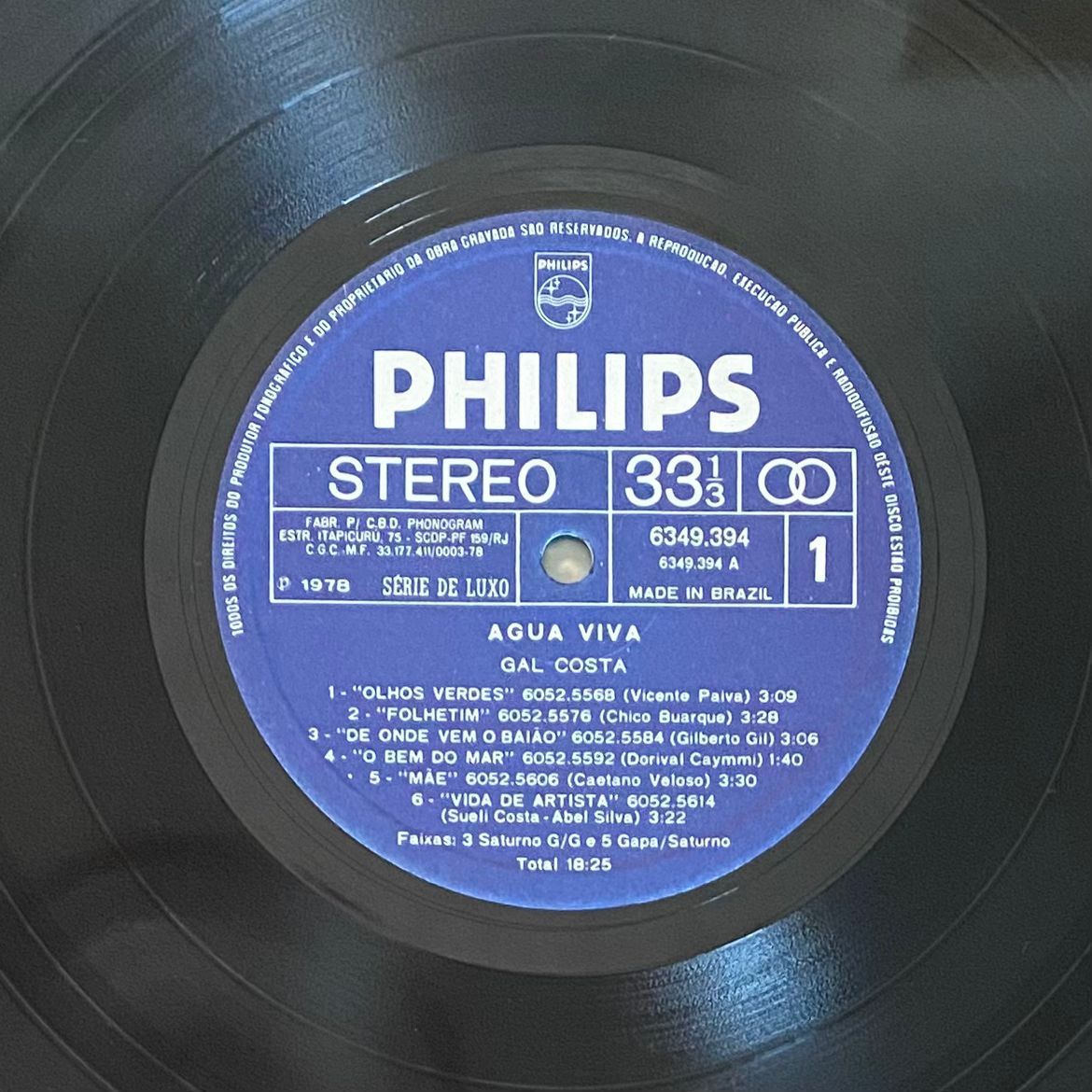 Gal Costa - Água Viva | Philips (6349 394) - 3
