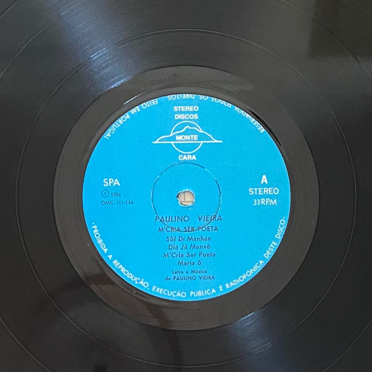 Paulino Vieira - M'Cria Ser Poeta | Discos Monte Cara (DMC 111-144) - 3