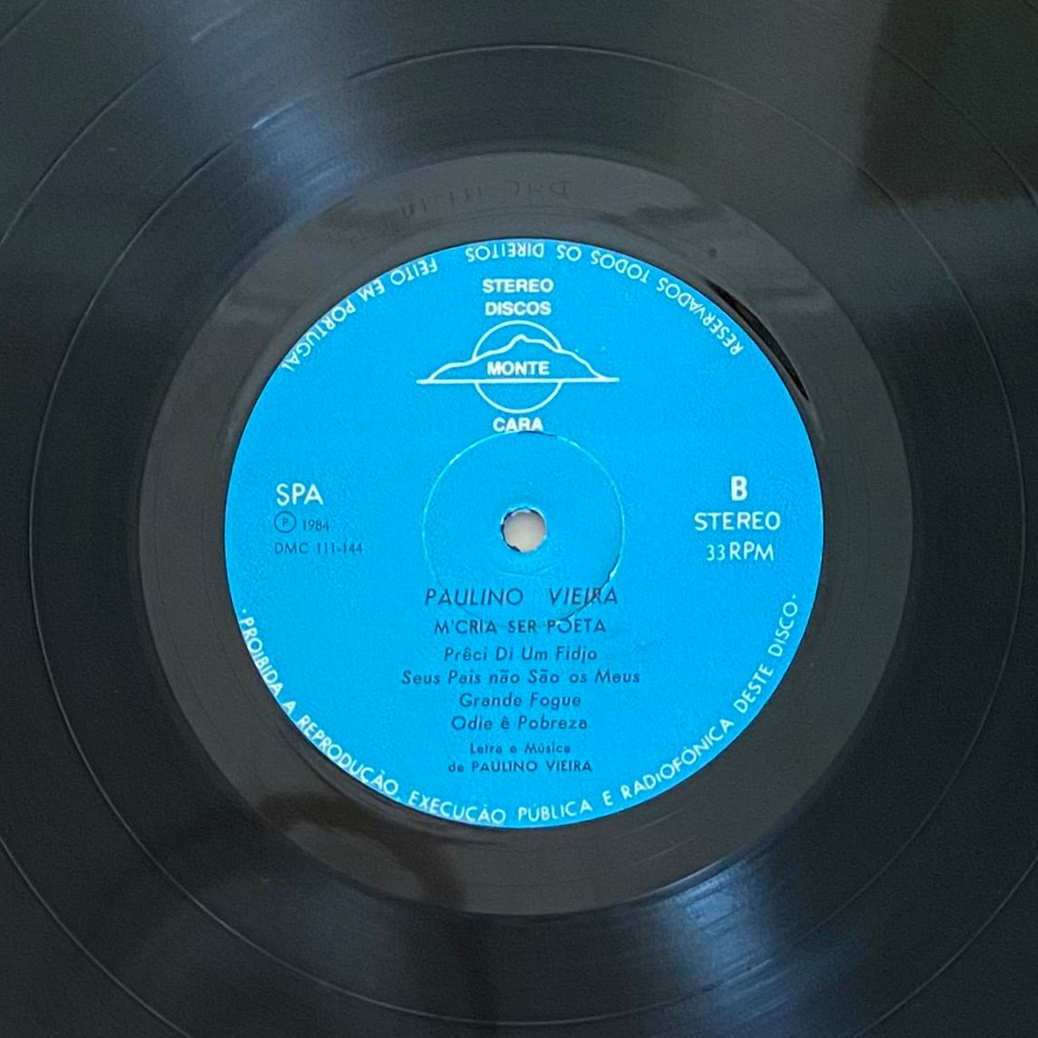 Paulino Vieira - M'Cria Ser Poeta | Discos Monte Cara (DMC 111-144) - 4