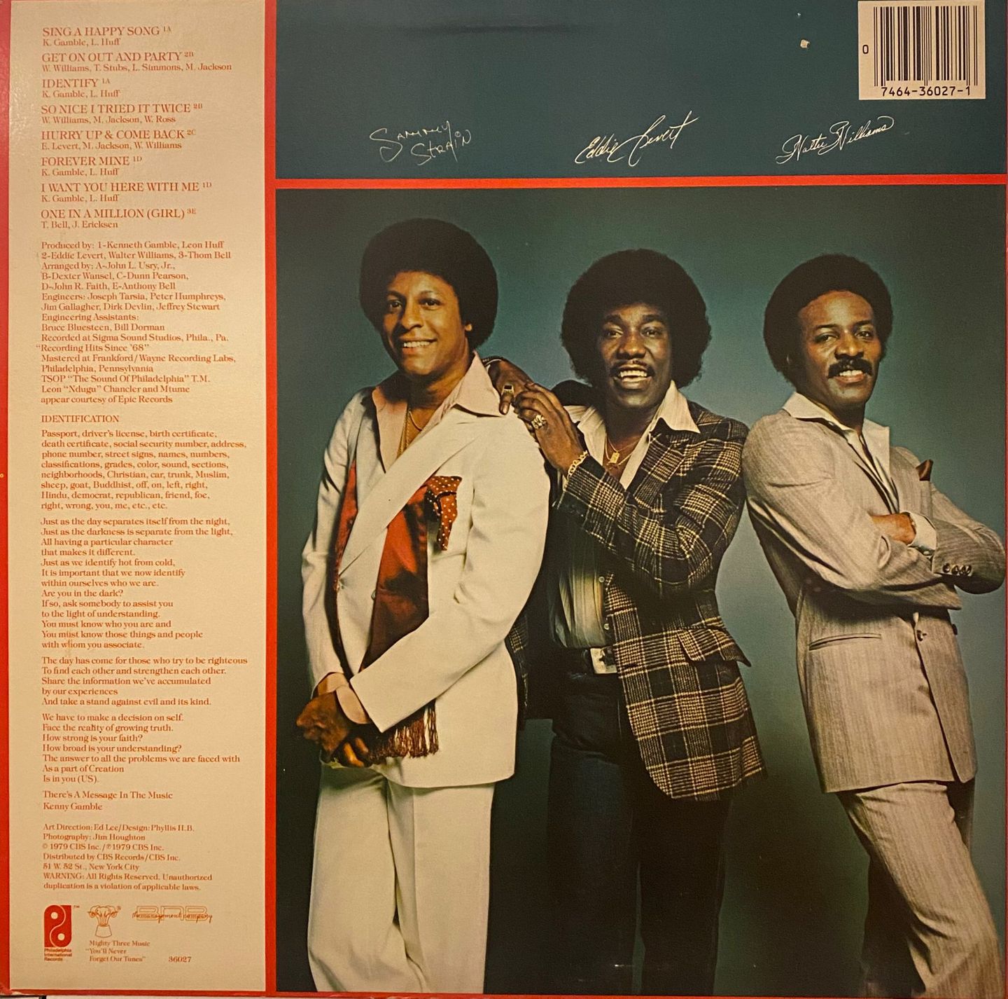 The O'Jays - Identify Yourself | Philadelphia International Records (FZ 36027) - 2