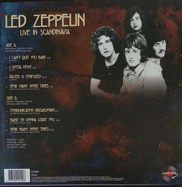 Led Zeppelin - Live In Scandinavia | Khemco (UK) Ltd (ILV004) - 2 Led Zeppelin - Live In Scandinavia | Khemco (UK) Ltd (ILV004) - 2