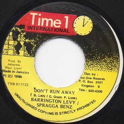 Barrington Levy & Spragga Benz - Don't Run Away | Time 1 International (TRB 817123) - main