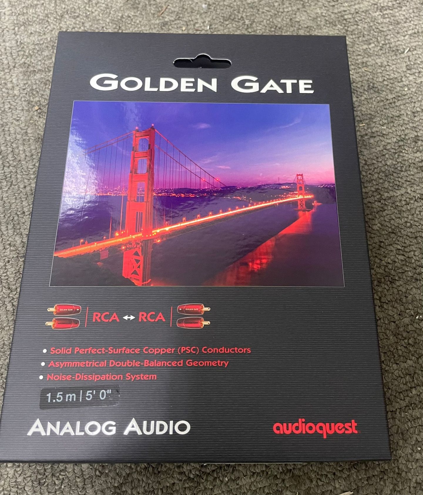 Audioquest - Audioquest Golden Gate Analogue RCA 1.5M Pair