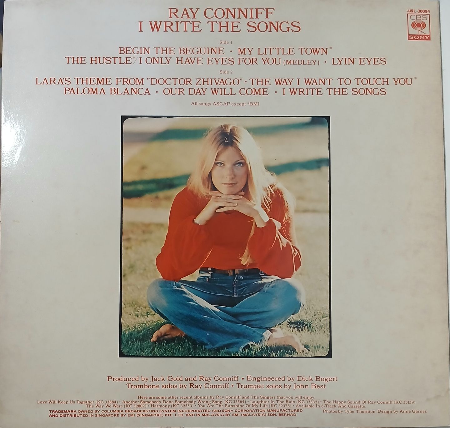 Ray Conniff - I Write The Songs | CBS/Sony (JJSL 30094) - 4