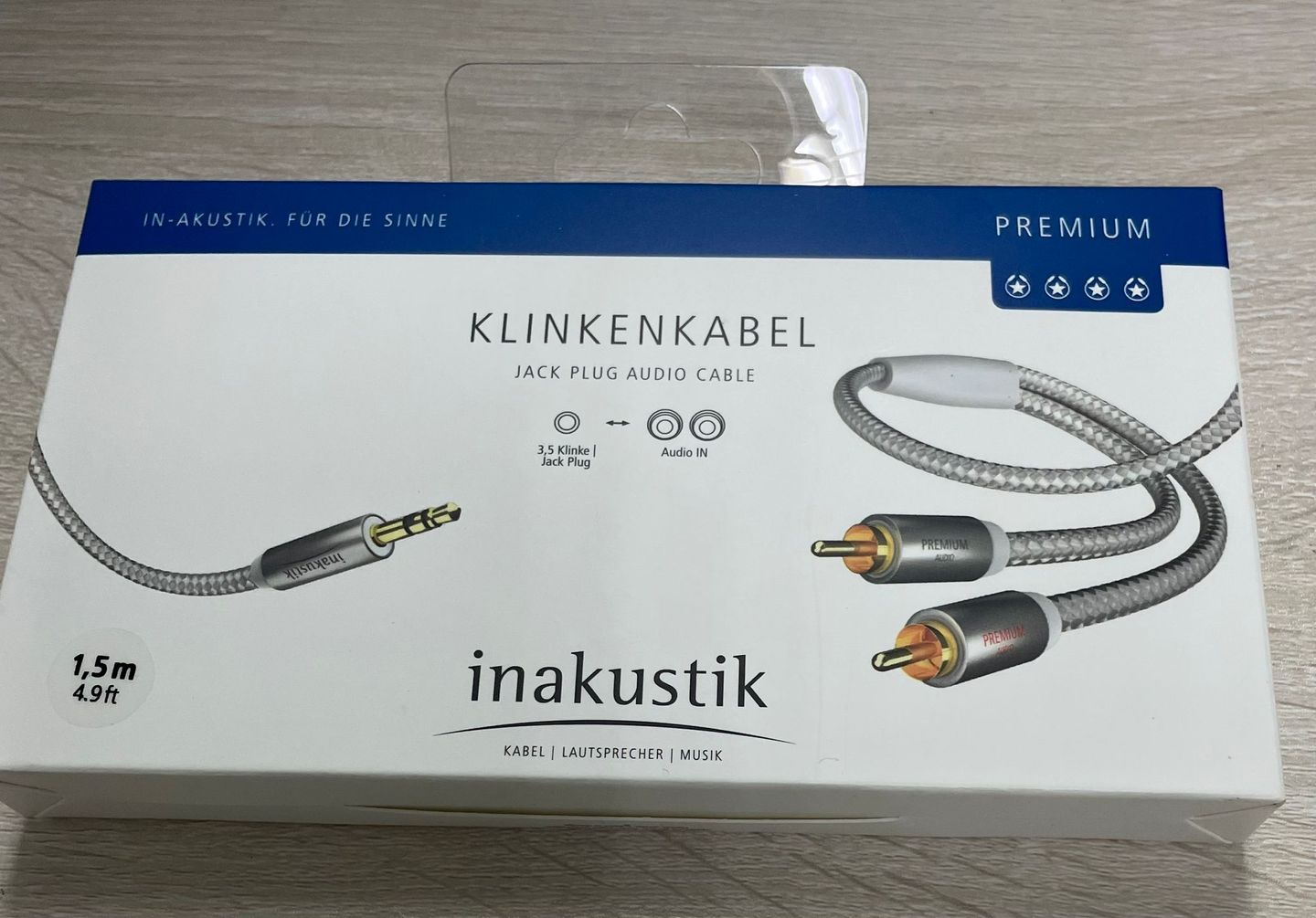 Inakustik - Inakustik Klinkenkabel premium jack cable 3.5 mm jack to 2 x RCA 1.5 M Pair