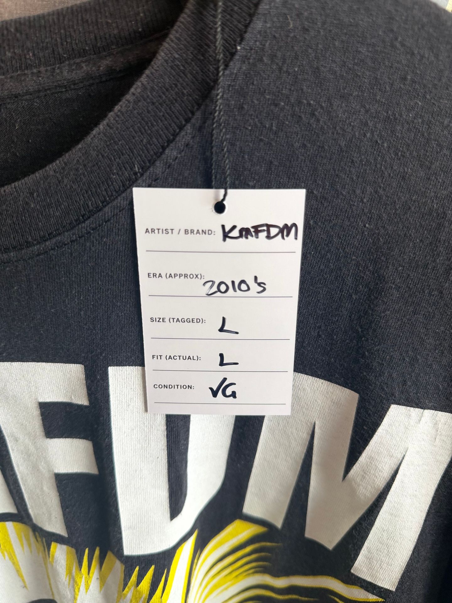 First Press - KMFDM 2011 tour shirt - 2