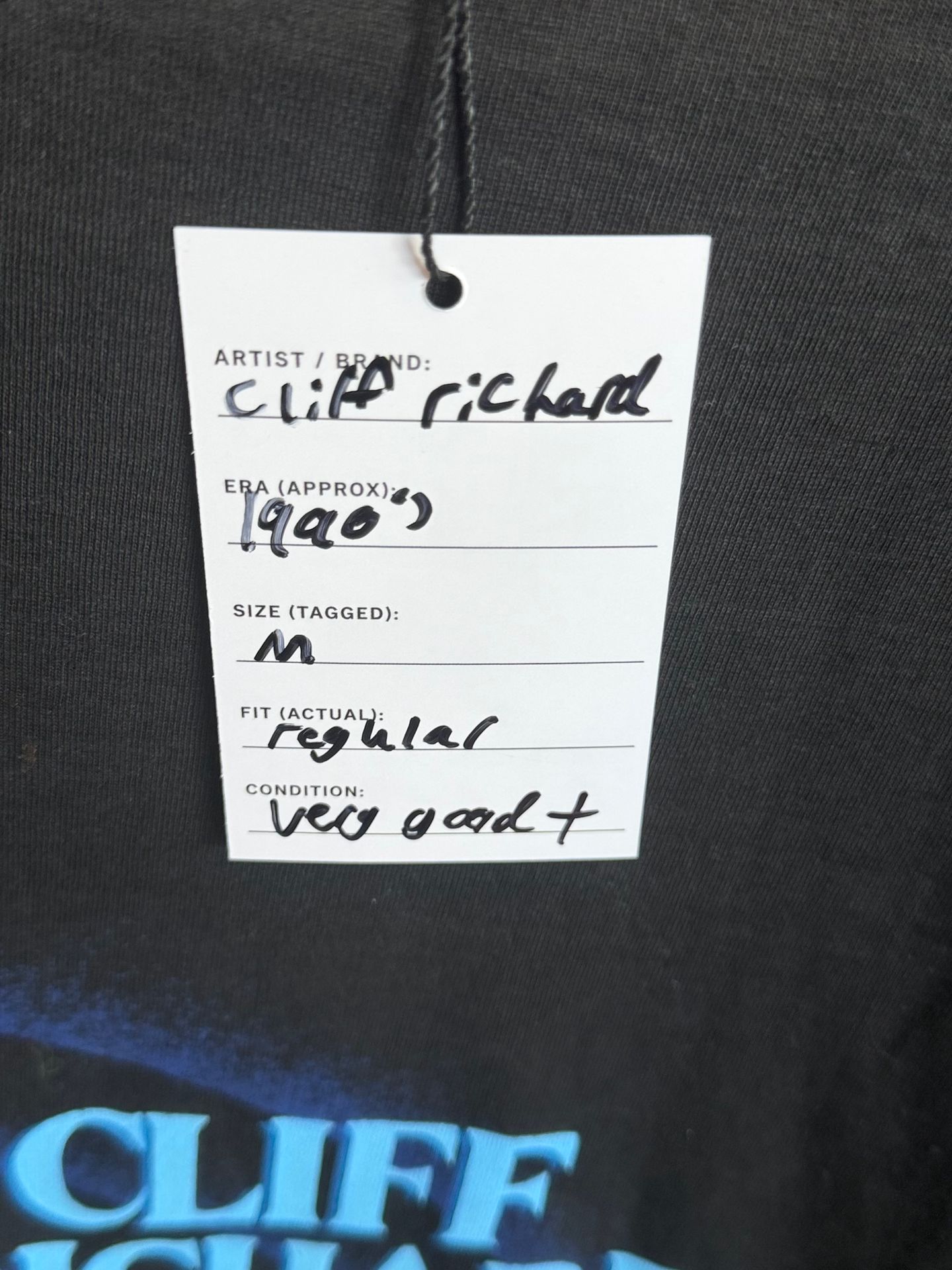 First Press - Cliff Richard OG Single Stitch 91 tour shirt - 2