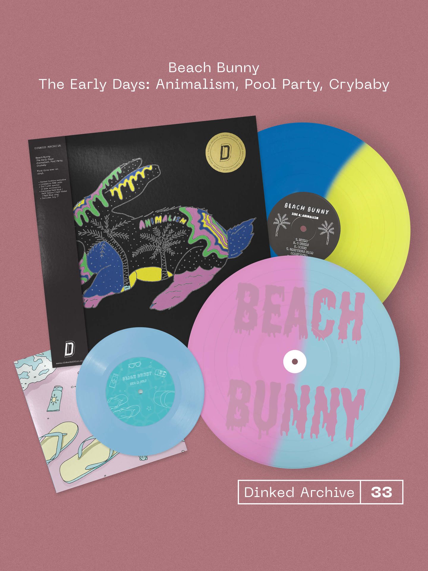 Beach Bunny - The Early Days: Animalism, Pool Party, Crybaby (DINKED ARCHIVE EDITION) | Many Hats Distribution (BUNNY-004X)
