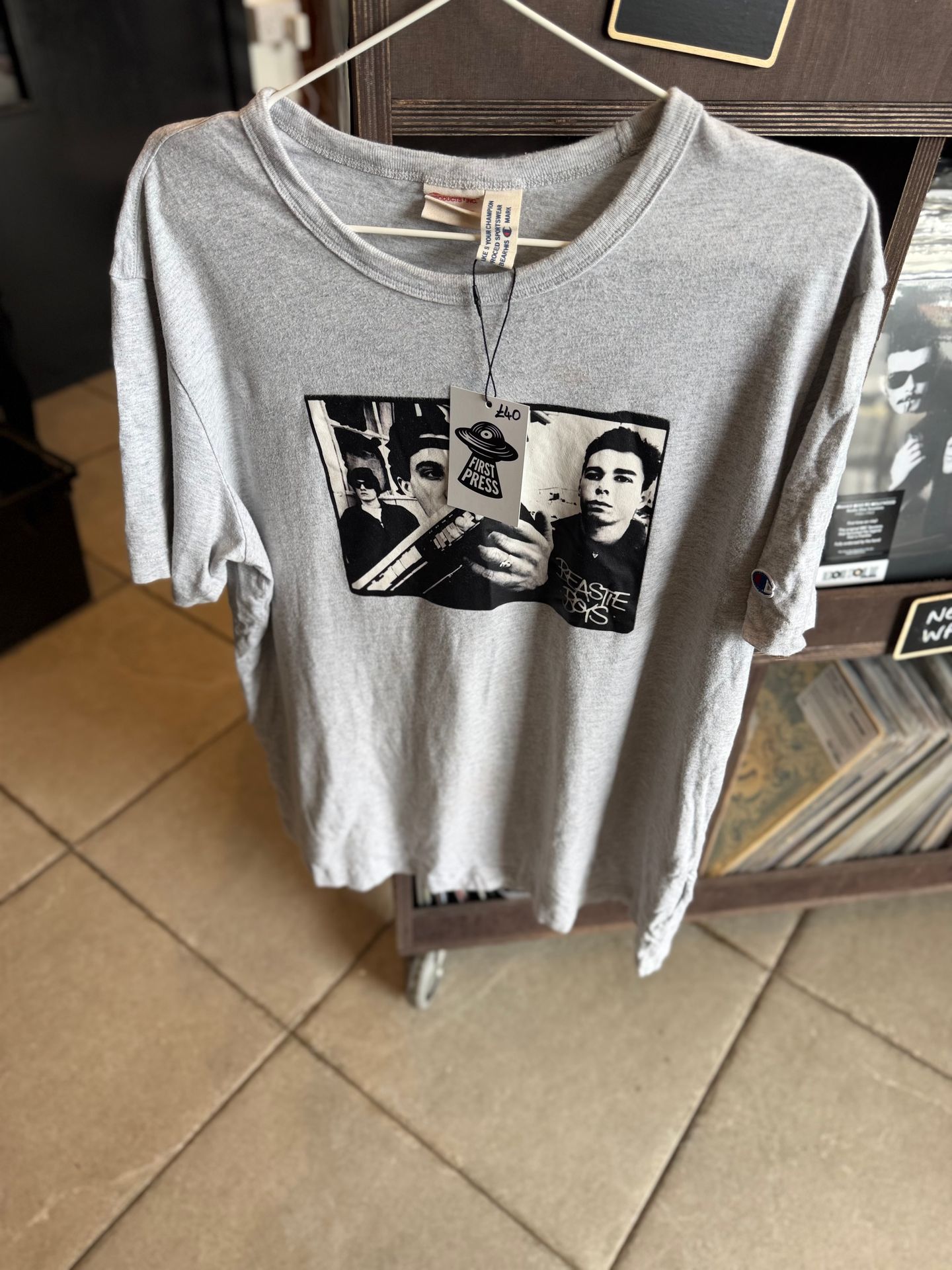 First Press - Champion x Beastie Boys x Eric Haze Photo T-Shirt Oxford Grey  XL