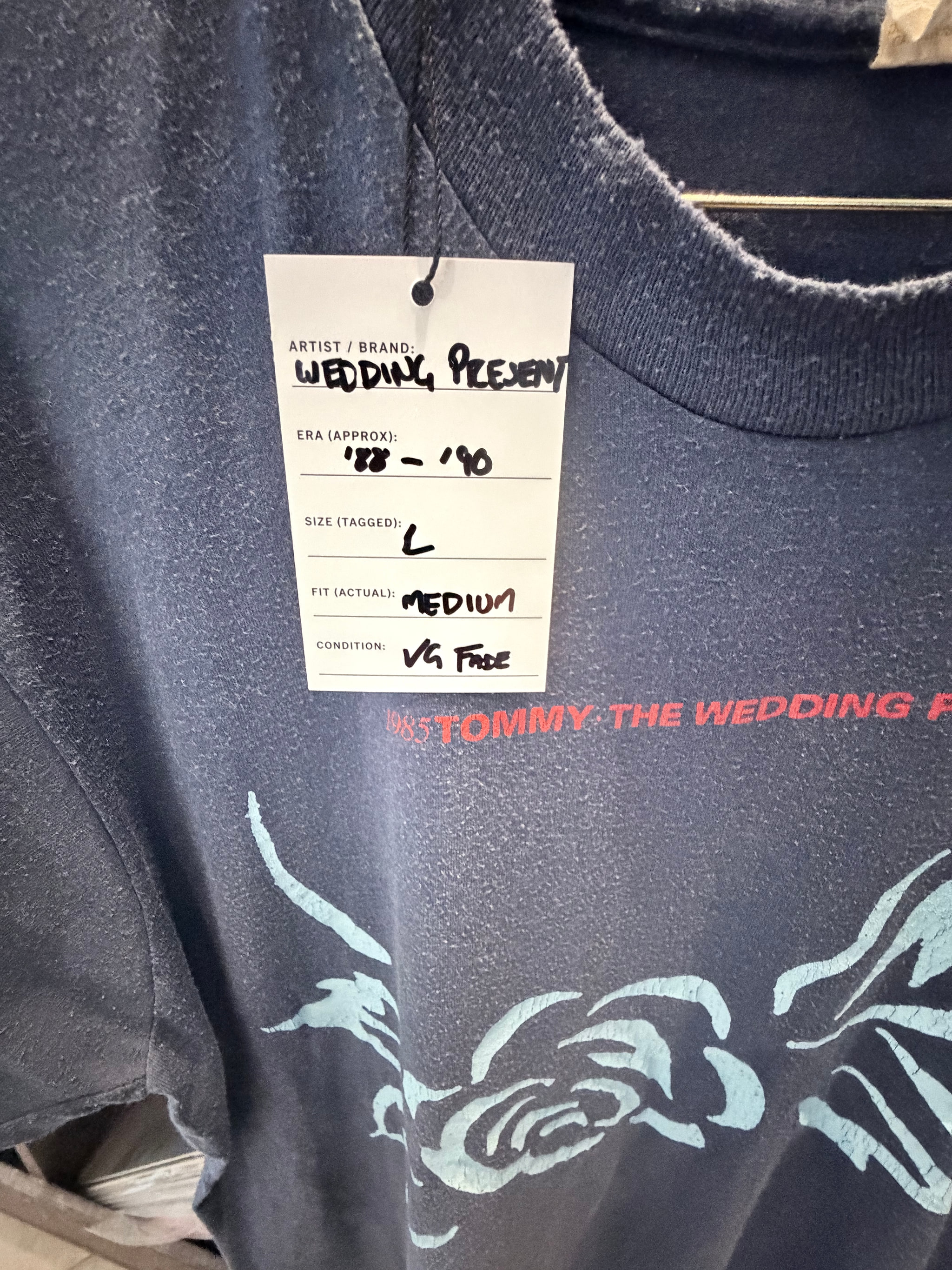 First Press - Vintage Late 80s The Wedding Present ‘Tommy’ T-Shirt – Screen Stars Best Large - 2