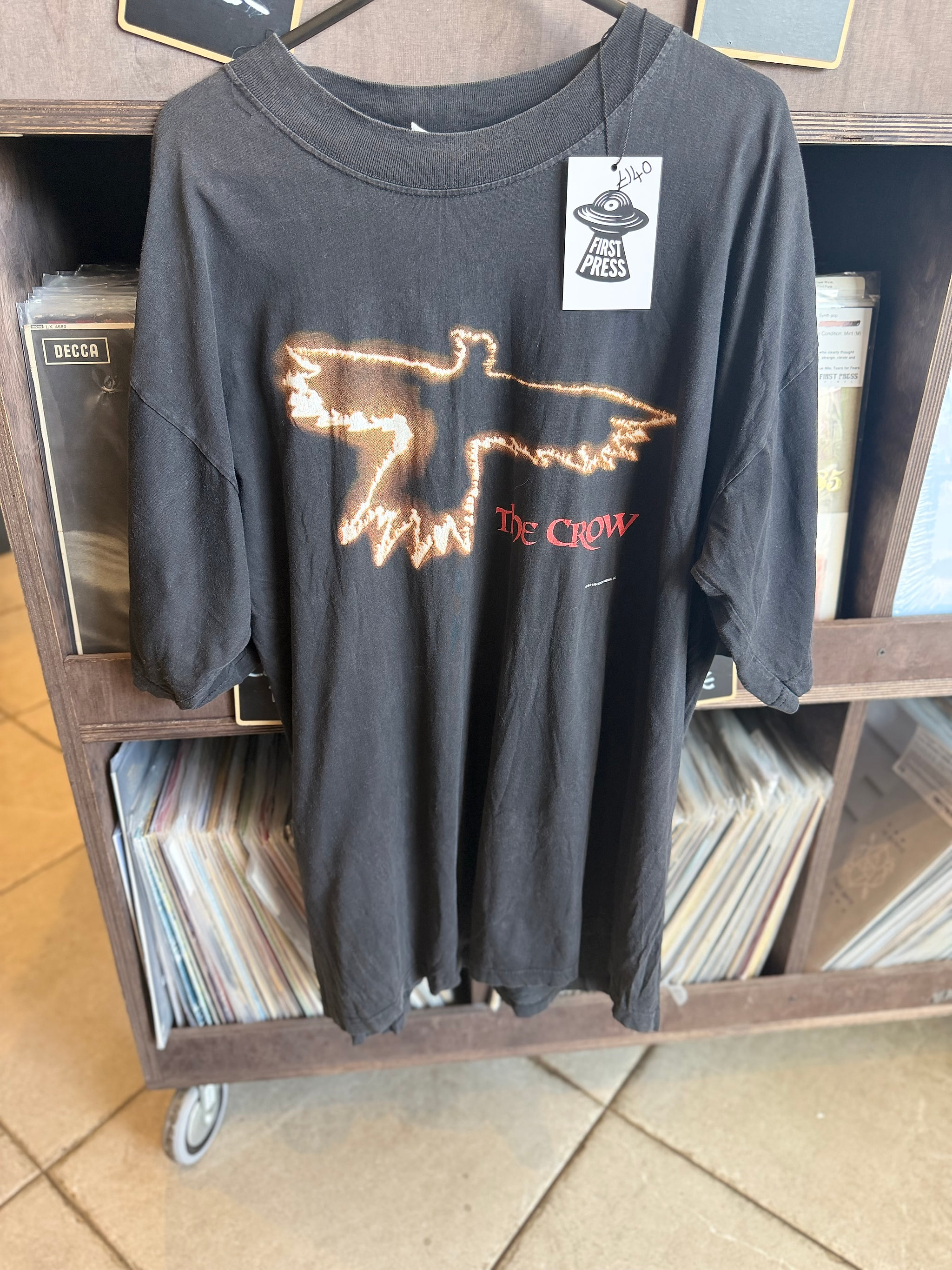 First Press - Original 1994 The Crow Crowvision Vintage Movie T-Shirt XL