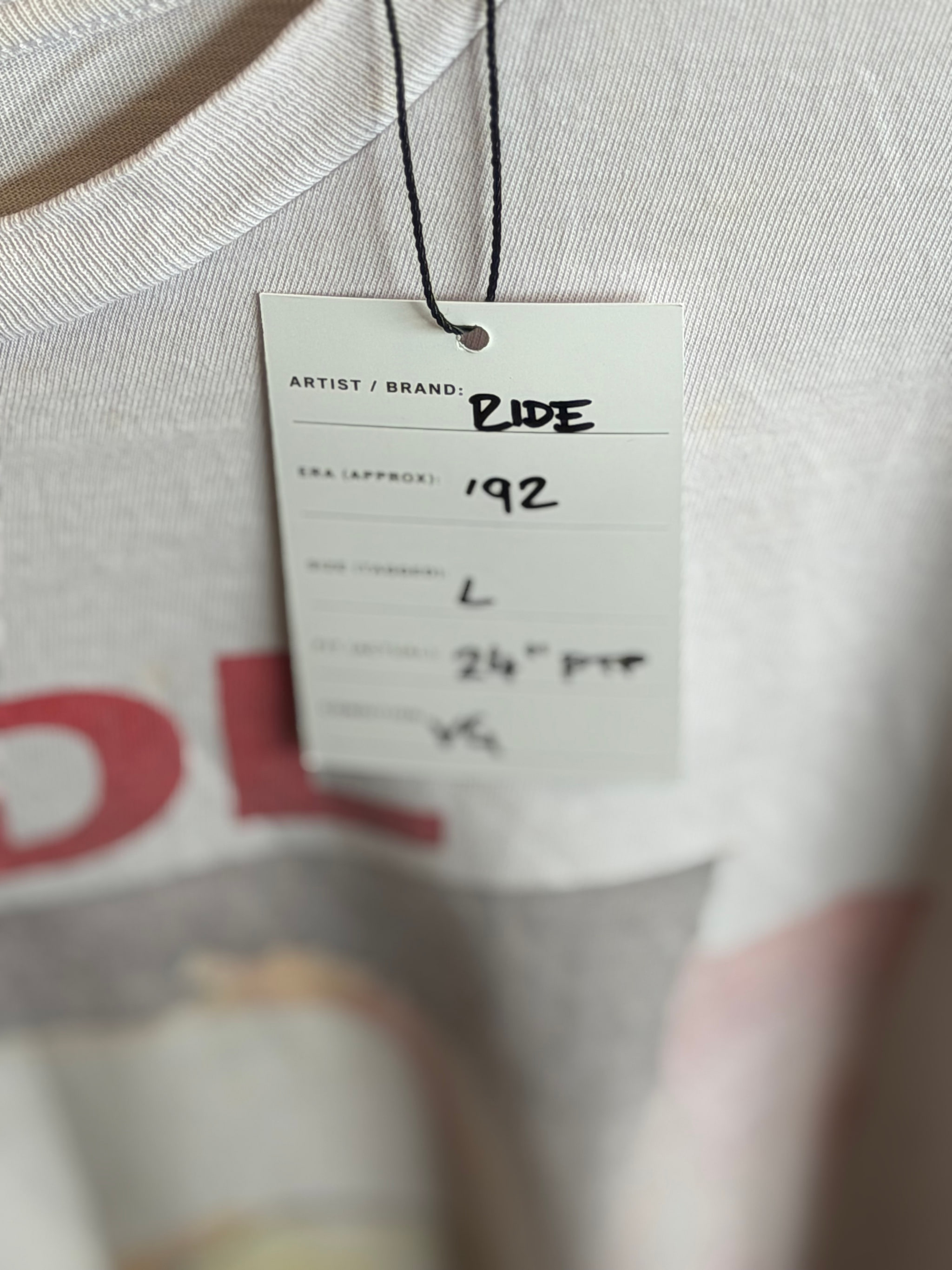First Press - Original Vintage Ride “Going Blank Again” 1992 Double-Sided T-shirt – XL - 6