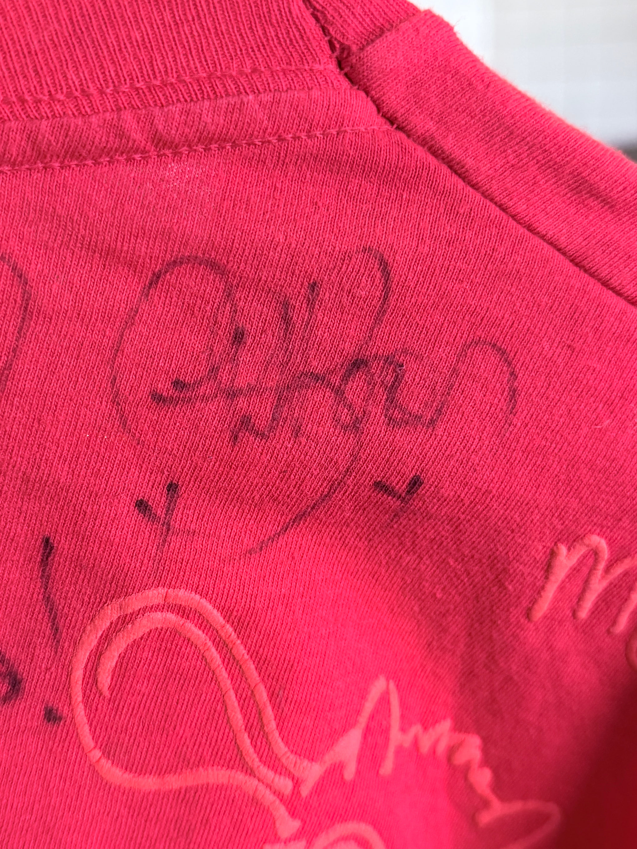 First Press - Original Circa-1990 Inspiral Carpets ‘Moo!’ Vintage Single Stitch T-Shirt size Large – Signed by Clint Boon - 4