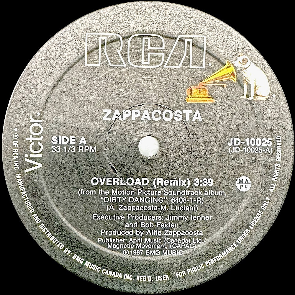 Zappacosta - Overload (12") [Vinyl] | RCA Victor (JD-10025)