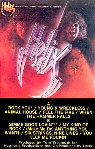 Helix - Walkin' The Razor's Edge [Cassette] | Capitol Records (4XT-12362) - main