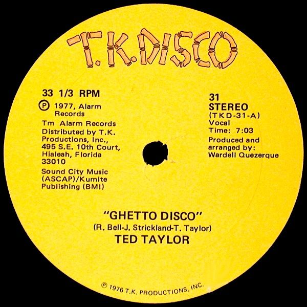 Ted Taylor - Ghetto Disco (12") [Vinyl] | T.K. Disco (31) - main