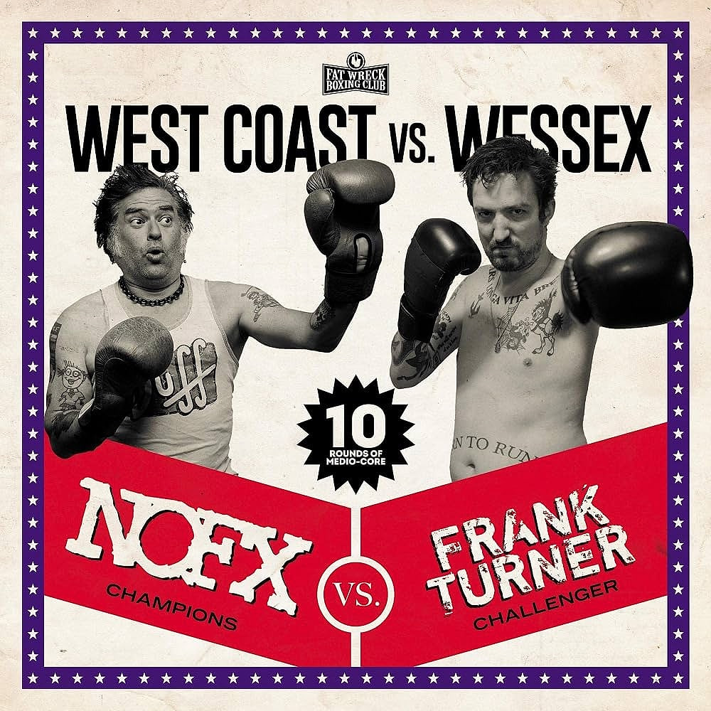NOFX Vs. Frank Turner - West Coast Vs. Wessex (Limited Edition - Red/Clear with Black Splatter Vinyl) [Vinyl] | Fat Wreck Chords (FAT137-1)