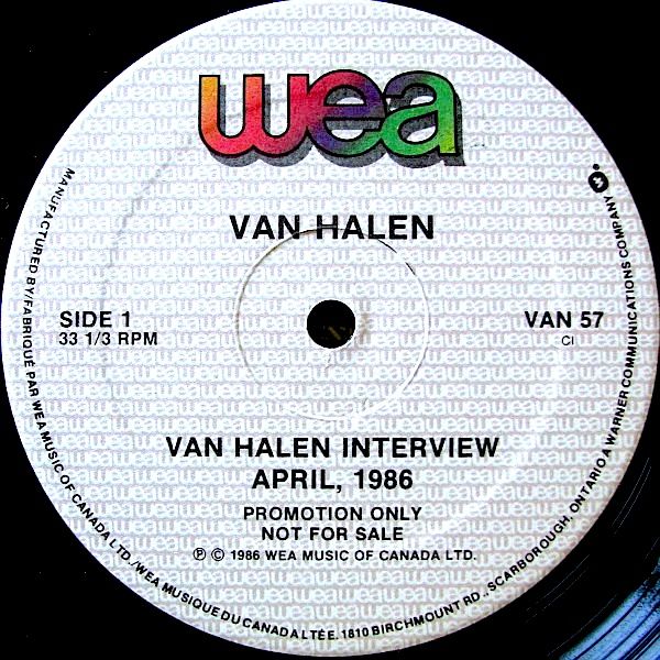Van Halen - Van Halen Interview - April 1986 (12") [Vinyl] | WEA (VAN 57) - main