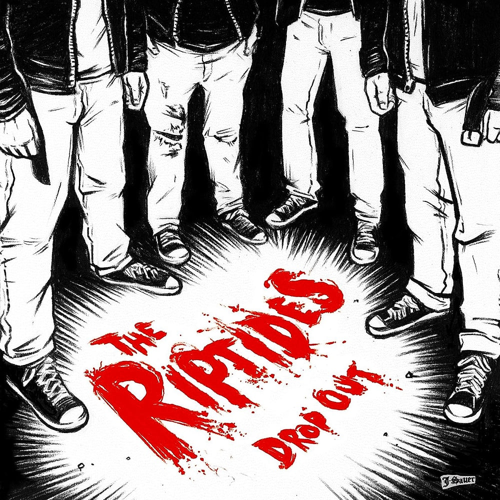 The Riptides - Drop Out (Limited Edition - White With Blood Splatter Vinyl) [Vinyl] | Rally Records (RR-25)