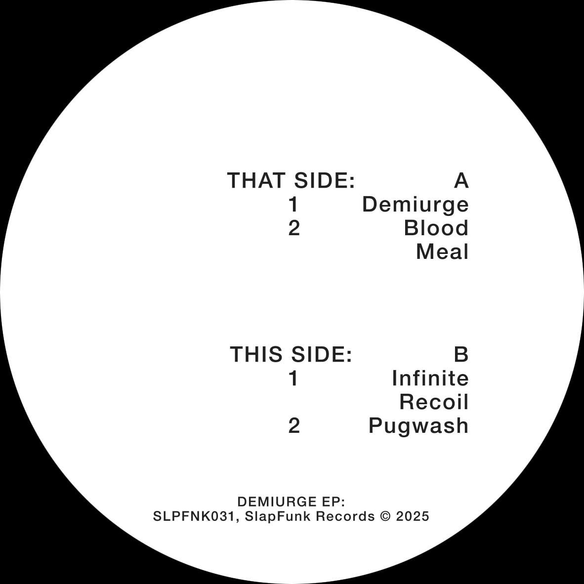 Malin Genie & Frits Wentink - Demiurge | SlapFunk Records (SLPFNK031) - main Malin Genie & Frits Wentink - Demiurge | SlapFunk Records (SLPFNK031) - main