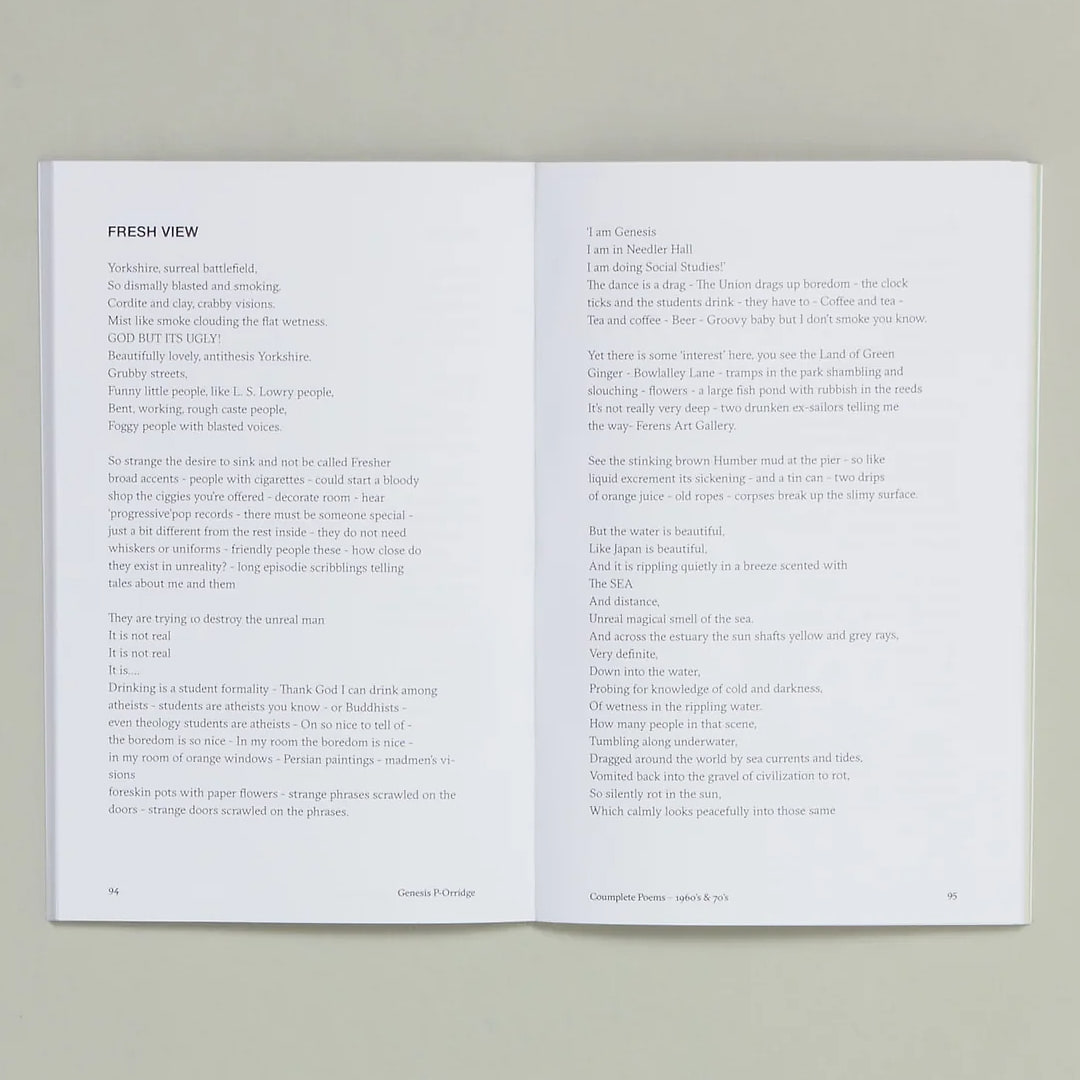 Genesis P-Orridge - Coumplete Poems – 1960s & 70s - 3 Genesis P-Orridge - Coumplete Poems – 1960s & 70s - 3