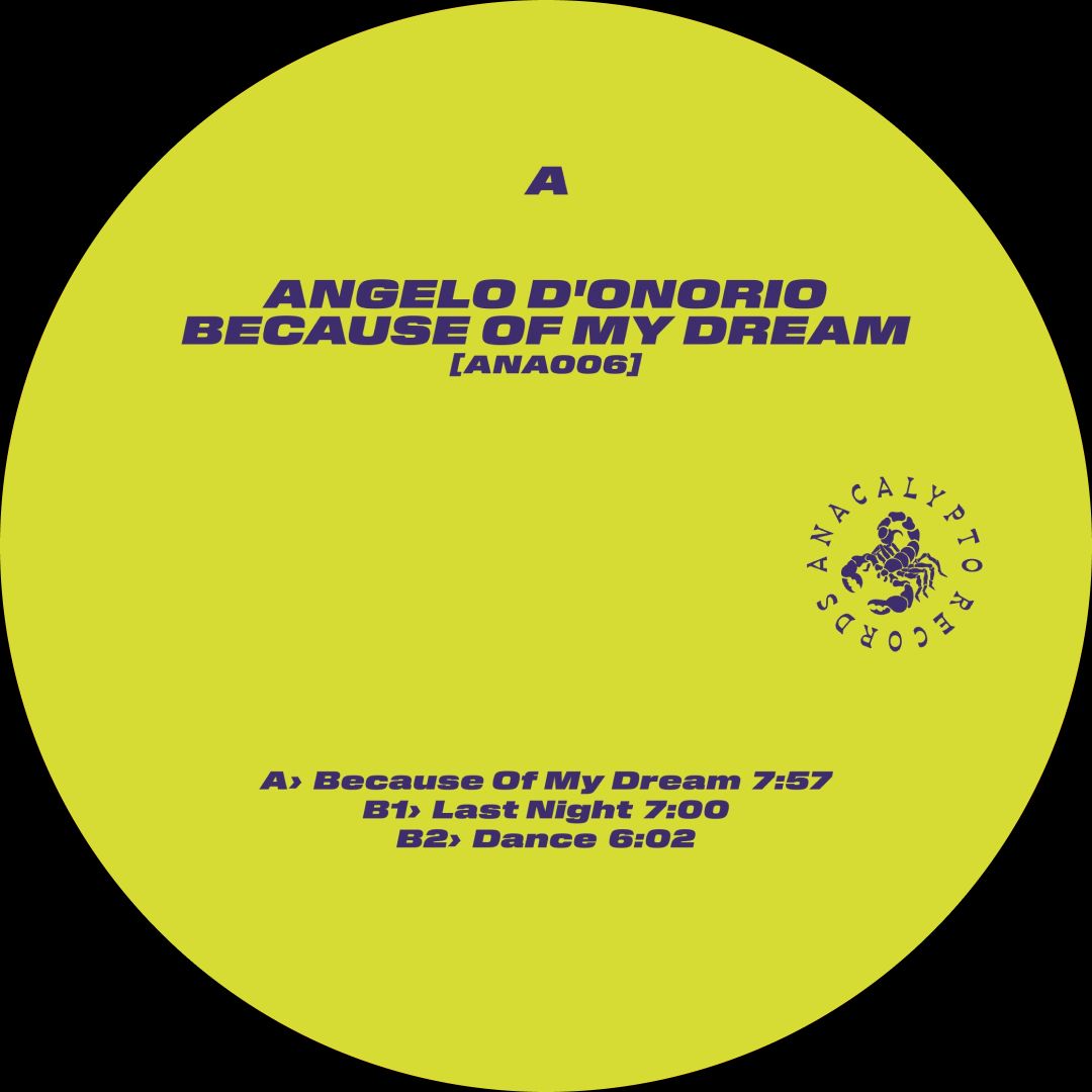Angelo D'Onorio - Because Of My Dream | Anacalypto Records (ANA006) - 3